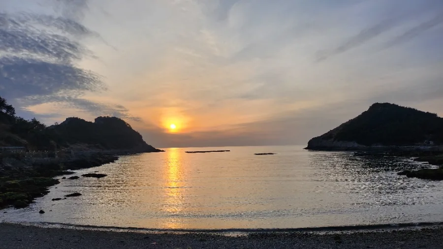 후포해변 저녁노을
