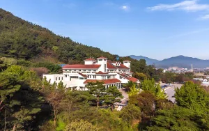 세심천온천호텔은 수암산 자연 속에 위치한 온천호텔이다.