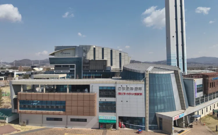 아산건강문화센터 사우나 외관 전경